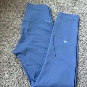 Lululemon wunder train high rise crop 23” Size 4. Water drop color.